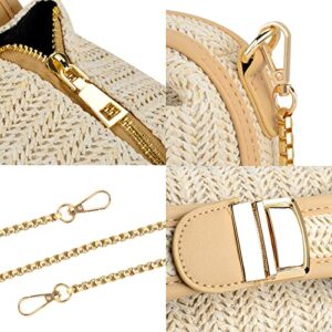Linkidea Straw Shoulder Bag, Woven Clutch Crossbody Bag, Casual Summer Beach Sea Handbag for Women