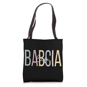 babcia life babcia grandma boho babcia grandmother tote bag