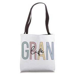 gran life gran grandma boho gran grandmother tote bag