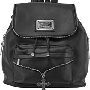 Killstar Cross My Heart Goth Punk Emo Zip Detail Handbag Backpack