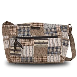 bella taylor ashmont claire quilted cotton country patchwork crossbody shoulder bag with pockets and compartments