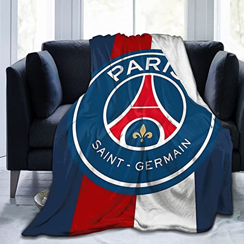 Paris Saint Germain Flannel Blanket Lightweight Cozy Bed Blankets Soft Throw Blanket Fit Couch Sofa Suitable for All Season 60"X50"