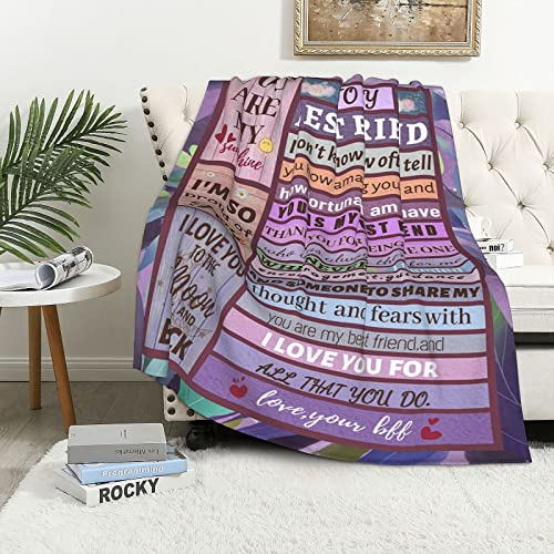 Gifts for Best Friends Blanket 60"x50",Best Friend Birthday Gifts for Women, Unique Friendship Gifts for Women Friends,BFF Gifts,to My Bestie Blanket,Thoughtful Besties Gift Ideas for Women Blanket