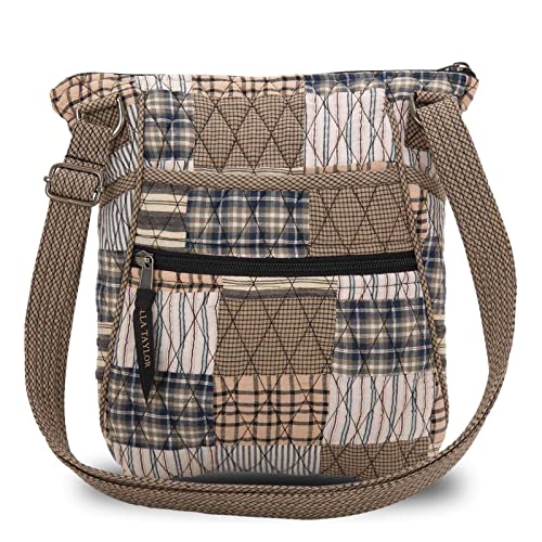 Bella Taylor Ashmont Hipster Quilted Cotton Country Patchwork Crossbody Purse with Pockets