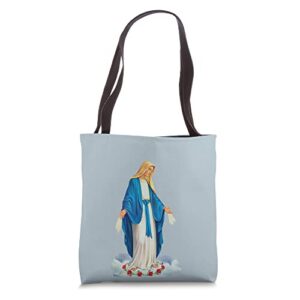 our lady of grace mary mother of jesus tote bag