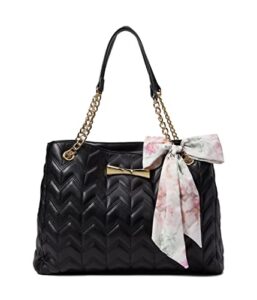 betsey johnson rori large quilted tote black one size