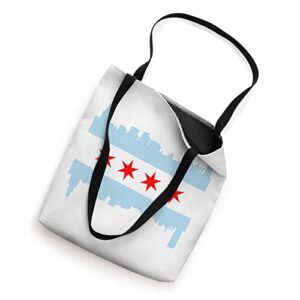 Chicago Flag Skyline Chi Town Windy City Couples Groups Tote Bag