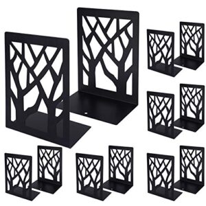 helsens bookends, book ends, metal bookends, bookends for shelves office home decorative, book ends for shelves office home (6 pairs, 6.9 x 4.1 x 3.5 inch)