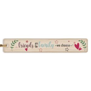 wooden & antique – friends are the family we chose – wooden bookmarks, custom wooded signed bookmarks for women, book markers for men, bookmarks for book lovers.