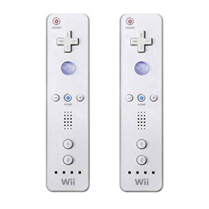 wii remote controller white [2 pack] (renewed)