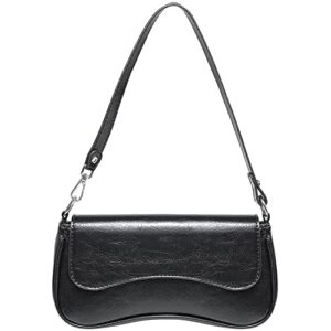 ydsiii black shoulder bag retro classic soft skin tote handbag top bags with zipper closure for women clutch handbag small wallet for women