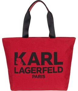 karl lagerfeld paris kristen tote crimson one size