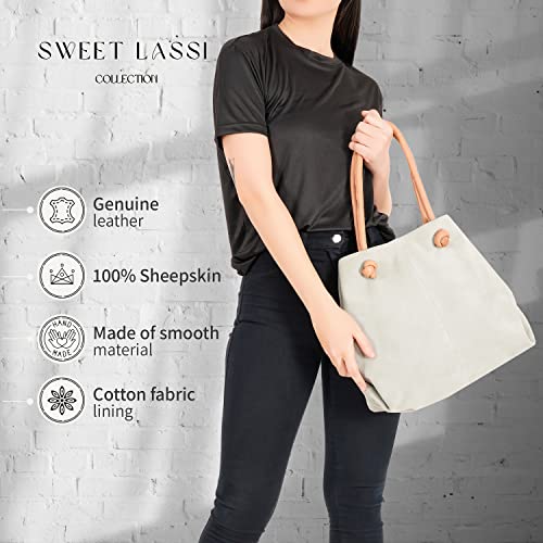 Sweet Lassi Shoulder Bag. Sheepskin, Stylish Women’s Bag. for Travel, Card Holder, Wallet, Cellphone