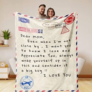 Mom Birthday Gifts from Son,Mother's Birthday Gifts,Gifts for Mom,Mom's Birthday Gifts from Daughter,Bed Throws Soft Blanket Presents for Moms Birthday 60X80 in to-MOM