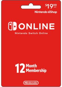 nintendo switch online gift card $19.99