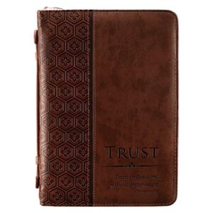 trust brown tile design bible / book cover – proverbs 3:5 (large)