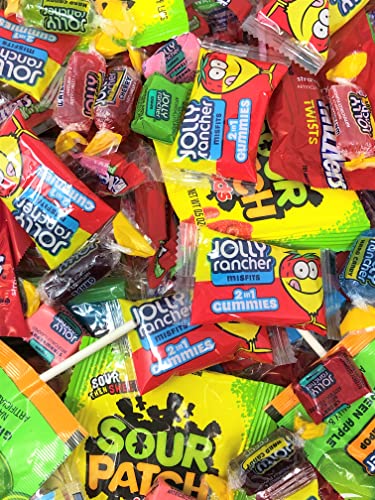 BULK CANDY MIX, 10 LB of Assorted Individually Wrapped, Big Box of Candy Variety, Includes Sour Patch Kids, Rainbow, Strawberry, Watermelon, Cherry Twizzers, Assorted Jolly Ranchers