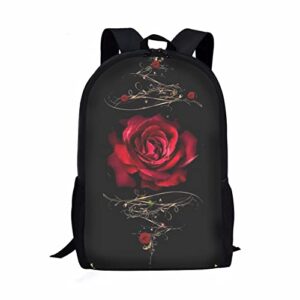 joylamoria red rose polyester handbags crossbody bag backpack zipper closure