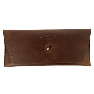 heather’s, long utility pouch handmade from full grain leather – stylish wallet for carrying and storing cash, coins, cards – vintage, minimalist style clutch :: bourbon brown