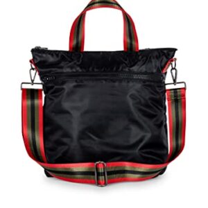 The Logan Bello by Haute Shore, Black W/Green & Red Stripe