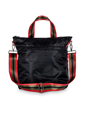 The Logan Bello by Haute Shore, Black W/Green & Red Stripe