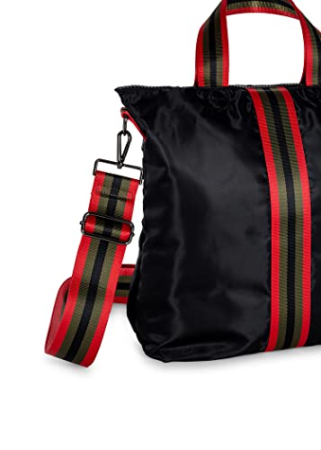 The Logan Bello by Haute Shore, Black W/Green & Red Stripe