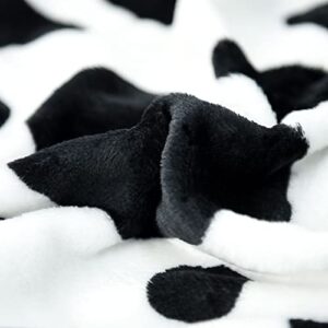 Cow Print Blanket Sherpa Blanket Fuzzy Fleece Flannel Soft Cozy Cute Animal Throw Blanket for Couch/Sofa/Bed, 50x60 in