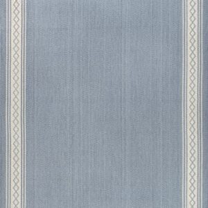 JONATHAN Y SMB207C-3 Lucia Classic Diamond Border Indoor Outdoor Area-Rug, Farmhouse, Traditional, Solid Easy-Cleaning,Bedroom,Kitchen,Backyard,Patio,Non Shedding, Blue/Cream, 3 X 5