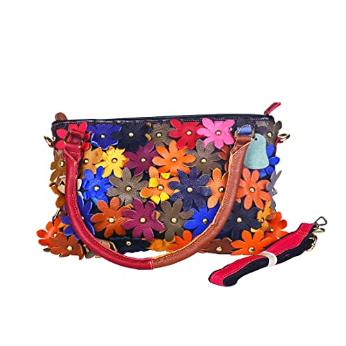 Sibalasi Clear Out 3D Flower shape Multicolored Tote Bright Purse Shouler bags for Women Handbag Trendy