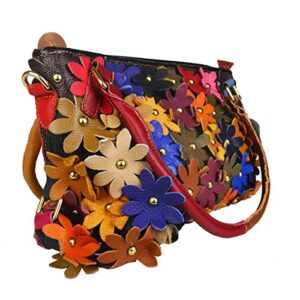 Sibalasi Clear Out 3D Flower shape Multicolored Tote Bright Purse Shouler bags for Women Handbag Trendy
