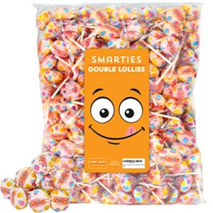 smarties lollipops – fun easter candy for kids – double lollies, bulk individually wrapped 3lb party bag family size