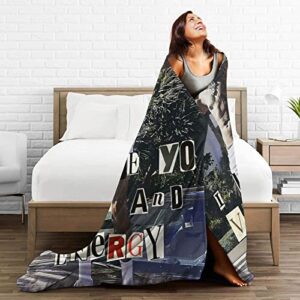 Blanket Flannel Fleece Plush Throw Blanket All Seasons Lightweight Air Conditioner Fuzzy Blanket for Living Room/Bedroom/Sofa/Chair 50"x40"