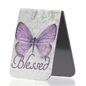 Christian Art Gifts Set of 6 Botanic Butterfly Blessings Inspirational Magnetic Bible Verse Bookmark with Scripture, Size Extra Small 1" x .75" (2.99)