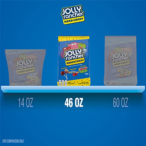 JOLLY RANCHER Assorted Fruit Flavored Mixed Hard, Individually Wrapped Candy Bulk Variety Bag, 46 oz