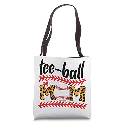 Teeball Mom Leopard Funny Tee Ball Mother's Day 2021 Tball Tote Bag