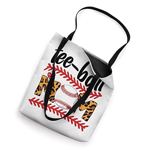 Teeball Mom Leopard Funny Tee Ball Mother's Day 2021 Tball Tote Bag