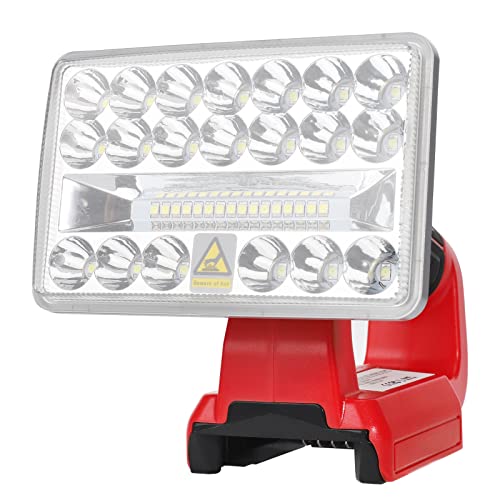 Cordless LED Work Light Powered by Milwaukee 18V M18 Lithium Ion Batteries YEX-BUR Handheld Flashlights Portable Spotlight Floodlights Jobsite Light with 36 LEDs Beads (5 inch outdoor light)