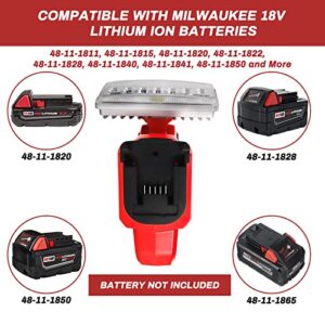 Cordless LED Work Light Powered by Milwaukee 18V M18 Lithium Ion Batteries YEX-BUR Handheld Flashlights Portable Spotlight Floodlights Jobsite Light with 36 LEDs Beads (5 inch outdoor light)