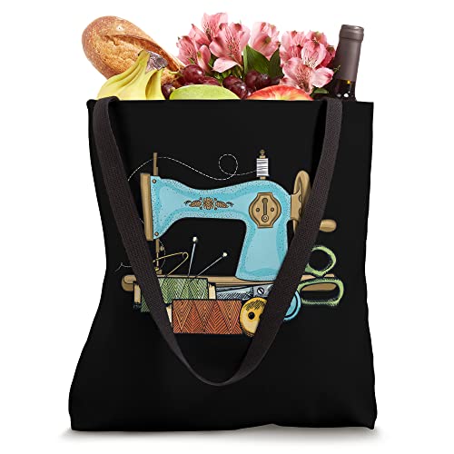 Retro Woman Sewing Machine I Seamstress Tote Bag