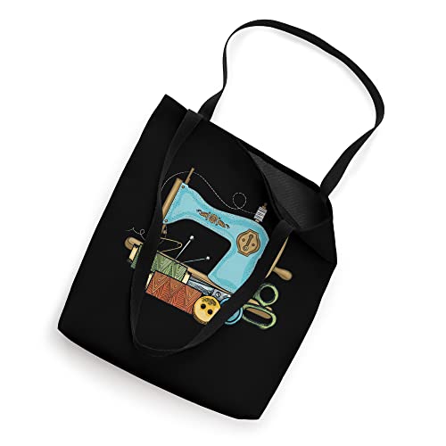 Retro Woman Sewing Machine I Seamstress Tote Bag