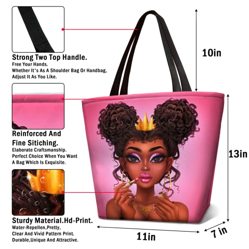 African American Woman Tote Bag Shoulder Bag Satchel Handbag For Women