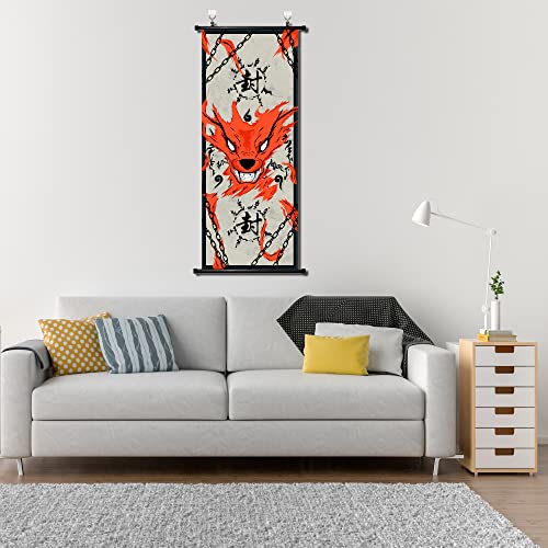 XimuDes Anime Poster for Home Decoration, 11x29 Inch Scroll Wall Hanging Canvas Art