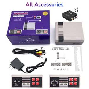 Classic Mini Retro Game Console,Classic Game System Built 620 Video Games and 2 Wireless Controllers,AV and HDMI Output,Plug and Play.