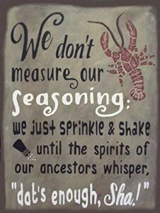 wzvzgz vintage wall poster metal plaque we don’t measure our seasoning crawfish vintage novelty sign for living room garden bedroom office hotel cafe bar club wall decor 8×12 inch