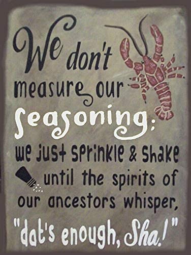 WZVZGZ Vintage Wall Poster Metal Plaque We Don't Measure Our Seasoning Crawfish Vintage Novelty Sign for Living Room Garden Bedroom Office Hotel Cafe Bar Club Wall Decor 8x12 Inch