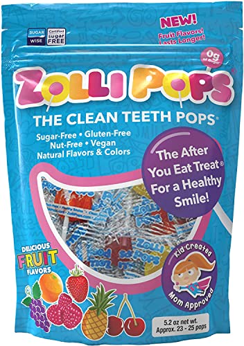 Zollipops Clean Teeth Lollipops, 5.2 Ounce (Pack of 3)