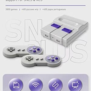 Super Classic Retro Game Console,4K HDMI Video Game System with Built in 2000+ Old School Classic Games and Dual Game Controllers Wireless,Support TF Card and Plug and Play.