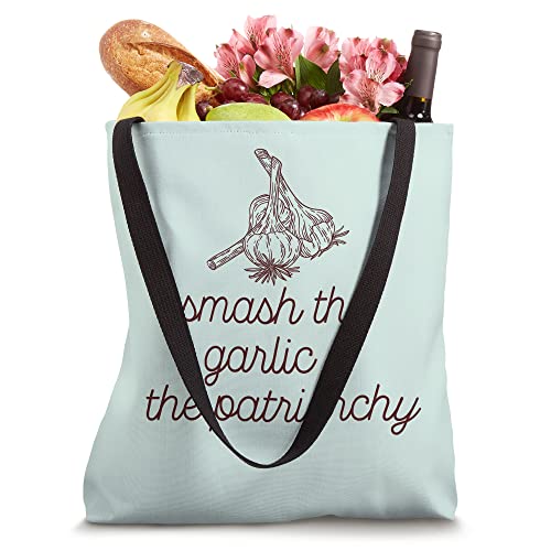 Smash the Garlic & the Patriarchy Funny Feminist Cook Meme Tote Bag