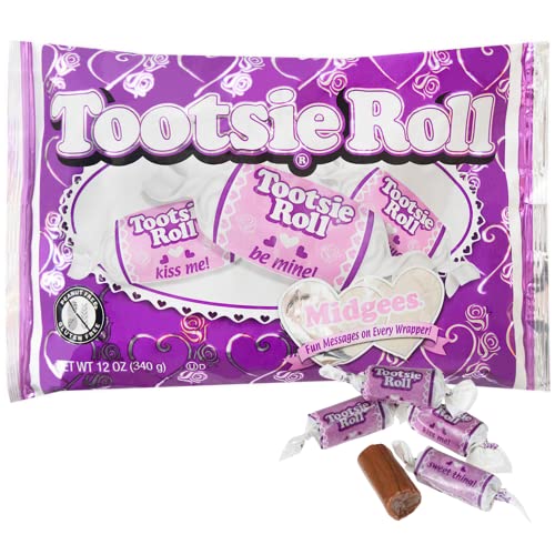 Valentine Purple Tootsie Roll Midgees, 12 Ounce Bag