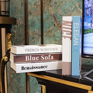 Faux Books for Decoration Decorative Books 5 Pack Coffee Table Books Decor Faux Books for Bookshelf Decorative Books for Home Decor– Fake Books for Home Bar Table Book Decor